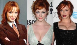 christina hendricks plastic surgery before and after photos